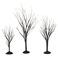 Best Black Bare Branch Trees, St/3 Halloween Village Accessories