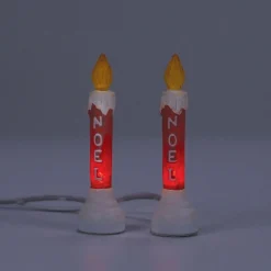 Best Blow Mold Candle s/2 Village Accessories