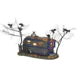 Outlet Cackling Crow Caravan Snow Village Halloween