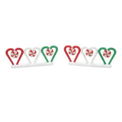 Outlet Candy Cane Fence Set of 2 Village Accessories
