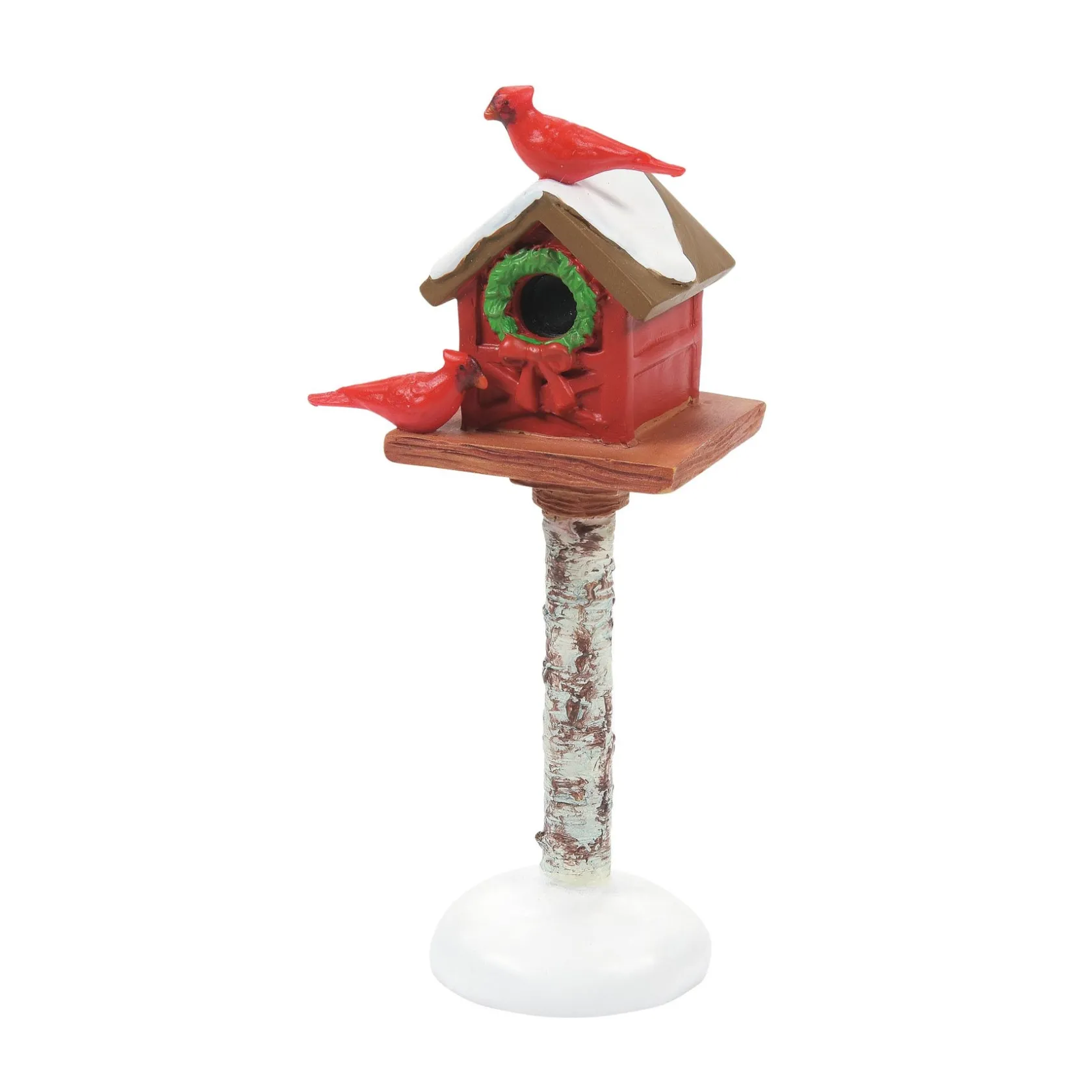 Clearance Cardinal Christmas Bird Feeder Village Accessories