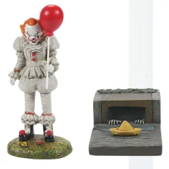 New IT & The S.S. Georgie Set of 2 Snow Village Halloween