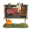 Online Lit Ghost Billboard Halloween Village Accessories