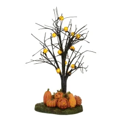 New Lit Jack-O-Lantern Tree Halloween Village Accessories