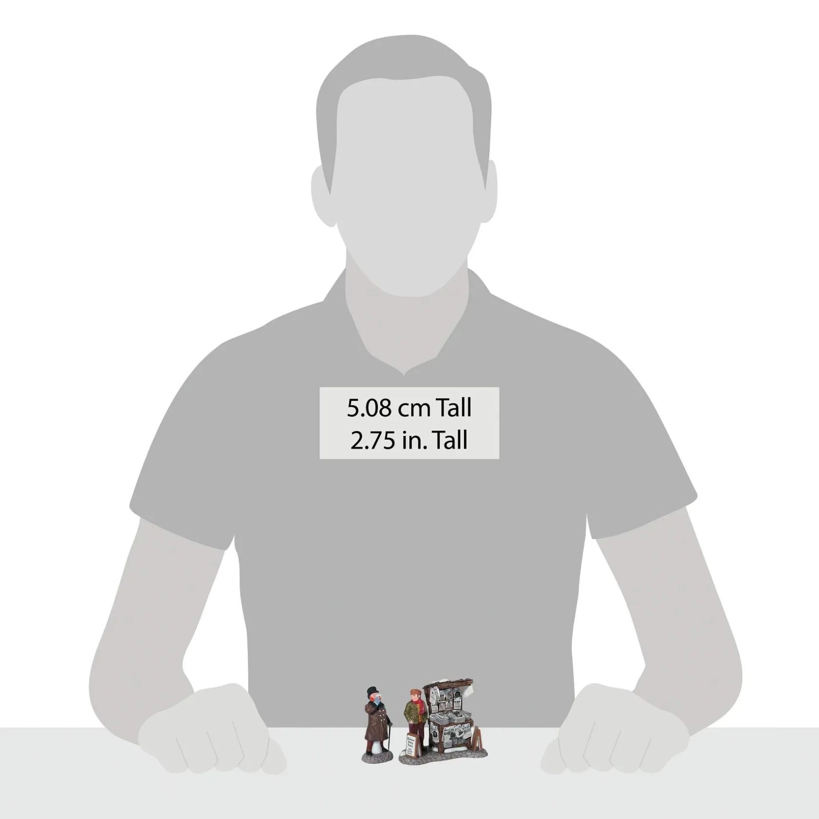 Hot London Newspaper Stand Dickens Village Series