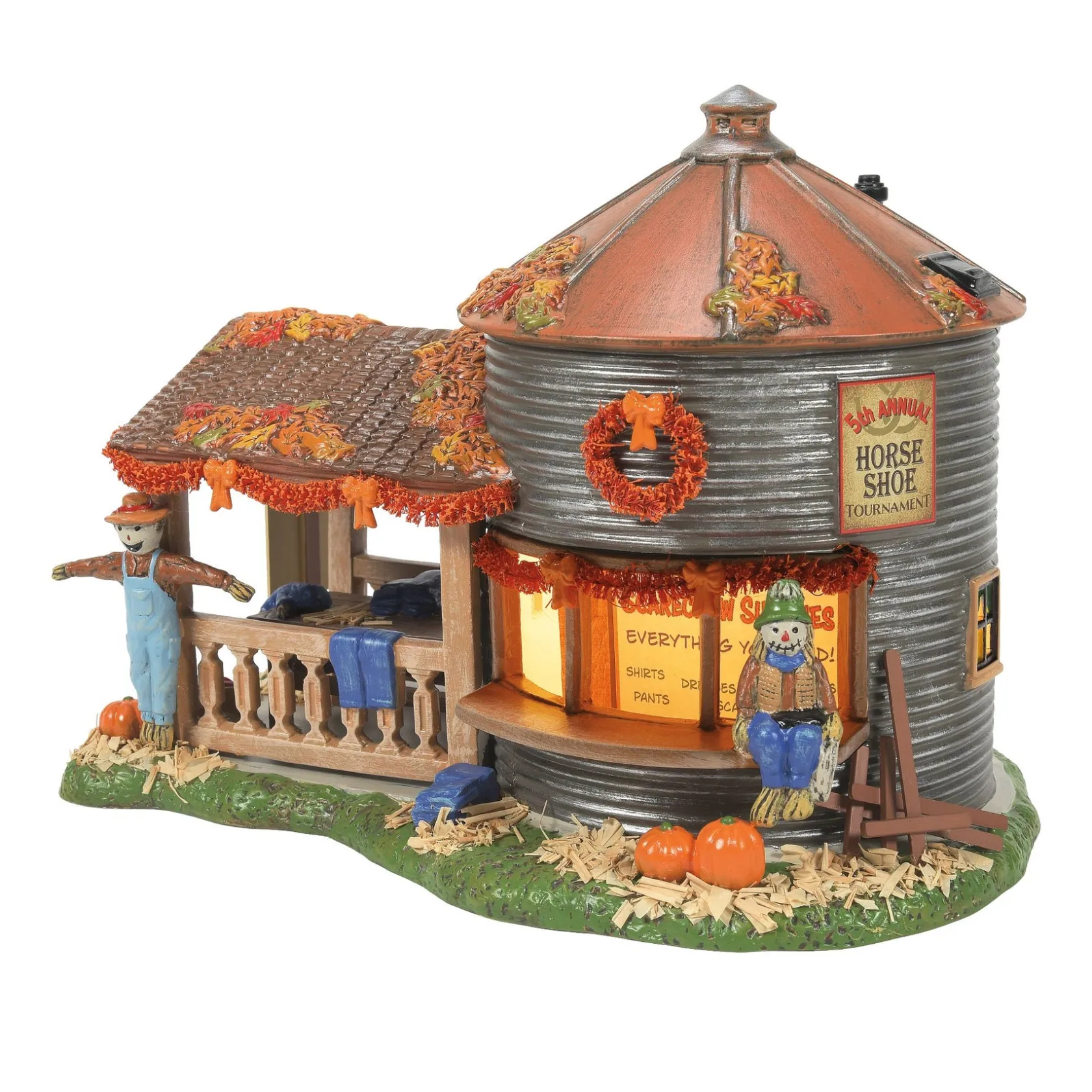 New Make & Take Scarecrow Shack Snow Village Halloween