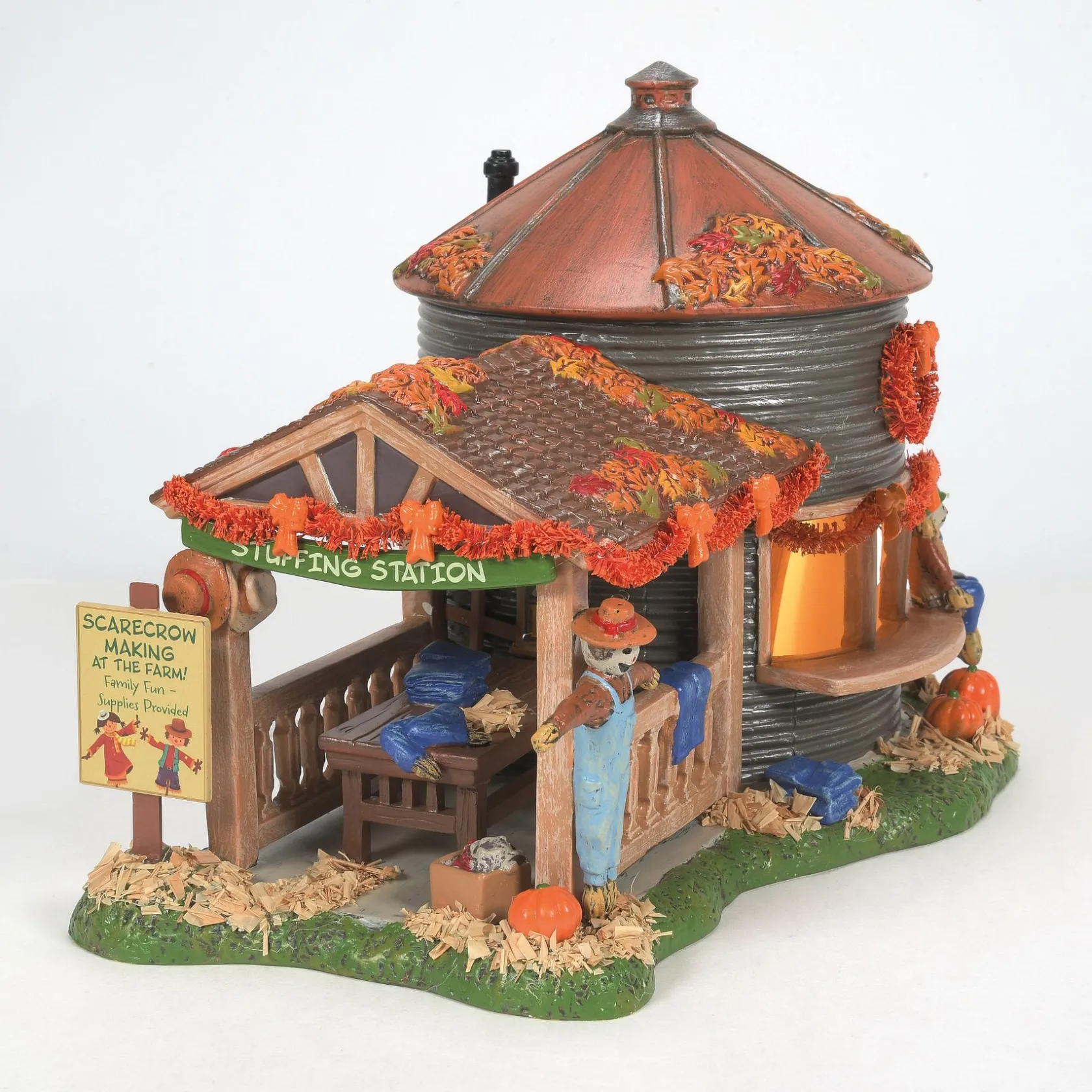 New Make & Take Scarecrow Shack Snow Village Halloween