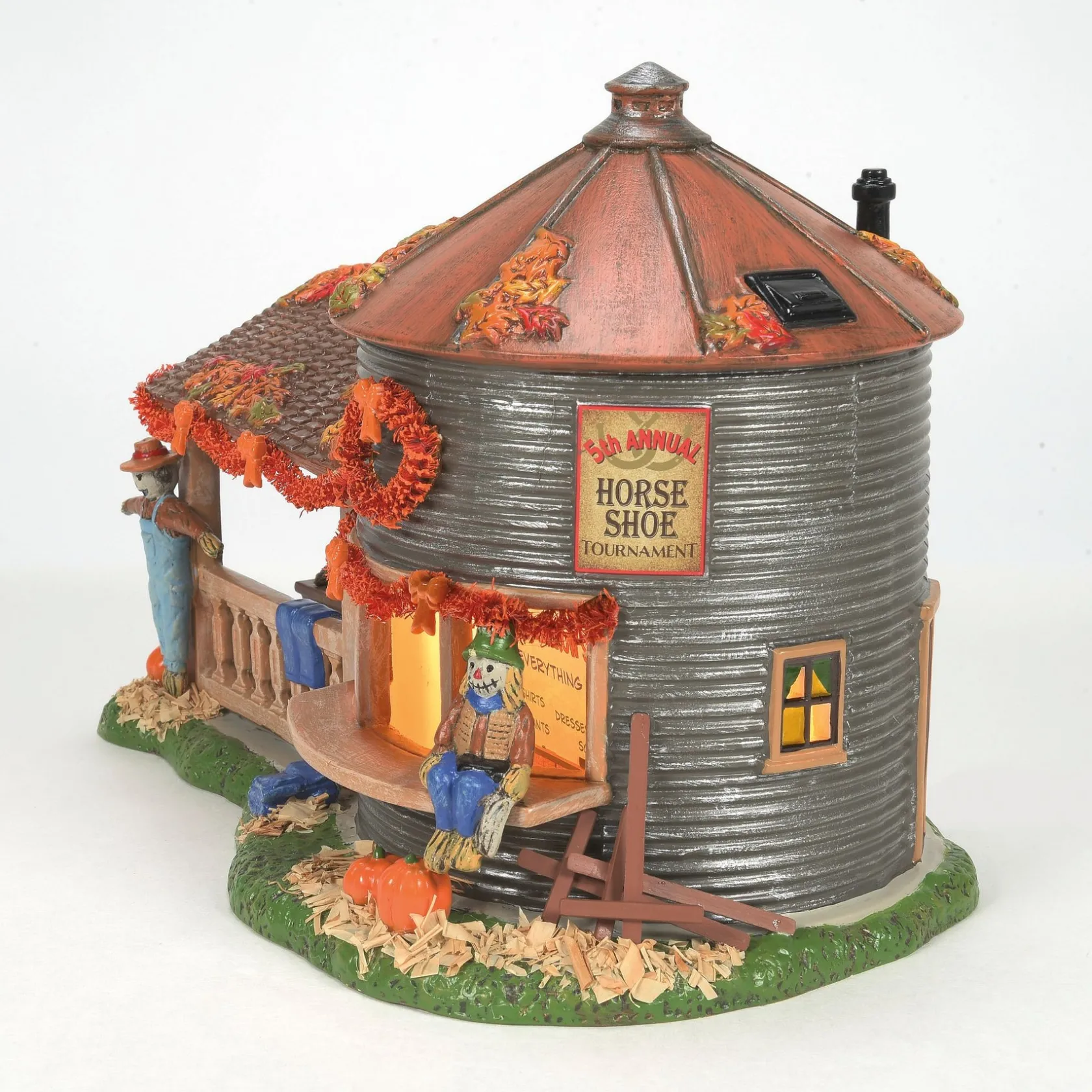New Make & Take Scarecrow Shack Snow Village Halloween
