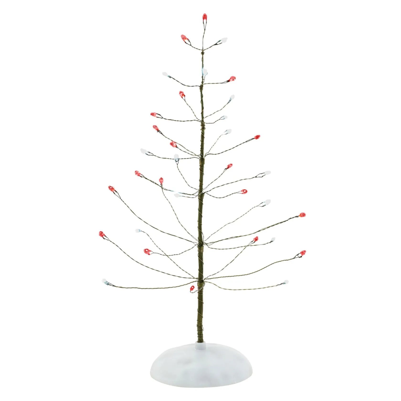Hot Red & White Twinkle Brite Tree Village Accessories