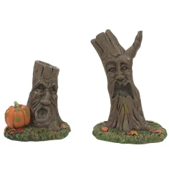 Scary Stumps St/2 Halloween Village Accessories