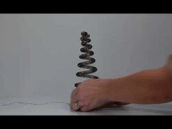 Hot Spiralight LED Tree Orange Halloween Village Accessories