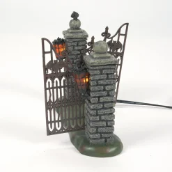 New Spooky Wrought Iron Gate Halloween Village Accessories