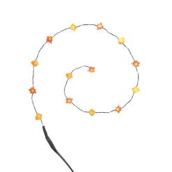 Discount String of Lit Autumn Leaves Halloween Village Accessories