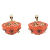 Clearance Trick or Dare Treat Bowls st/2 Halloween Village Accessories